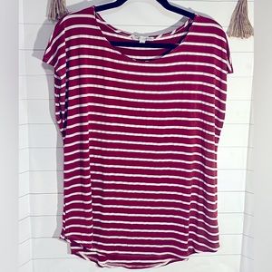 Green Envelope XXL Maroon & White striped shirt